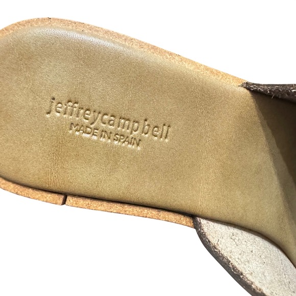 Jeffrey Campbell Lucianna Sandal 7.5 Olive Green Cork Platform - Picture 10 of 12